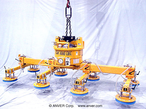 ANVER Eight Pad Self-Powered Mechanical Vacuum Lifter Model# M400M8-110-4/44